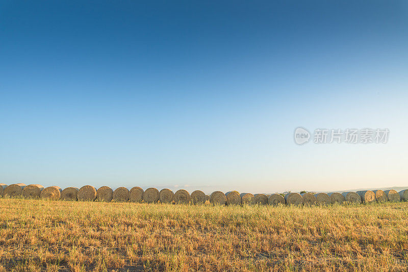 风景优美的托斯卡纳风景与起伏的山丘和山谷在金色的晨光圣卡西亚诺dei Bagni在瓦尔德奥西亚，意大利